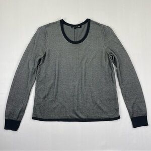 Rag & Bone Shirt Top Women’s Gray Knit Slub Sweater Marled Split Back Sz Small
